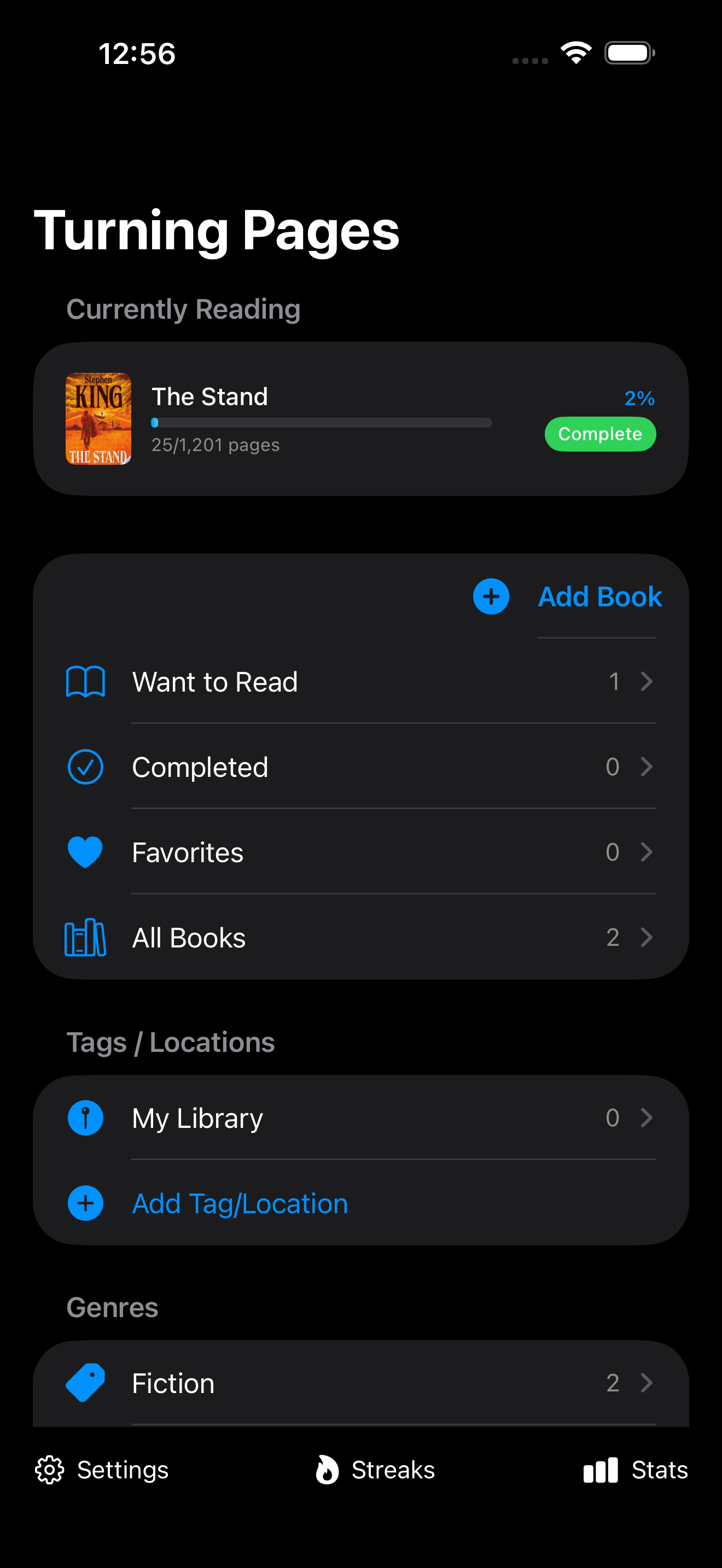Turning Pages main screen